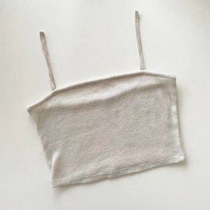 Vintage Grey Knitted Crop Camisole